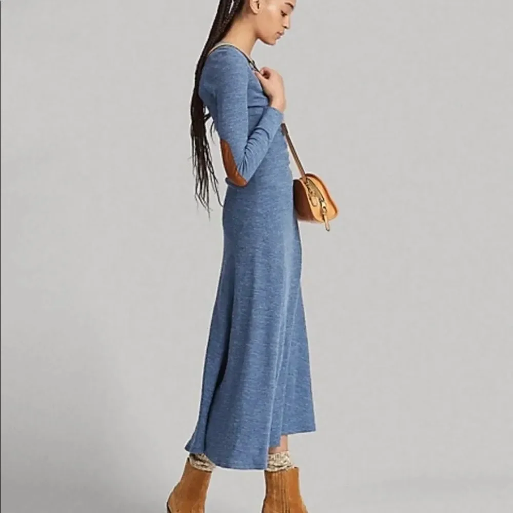 Polo Ralph Lauren Waffle Knit Henley Thermal Maxi Dress - Picture 3 of 4